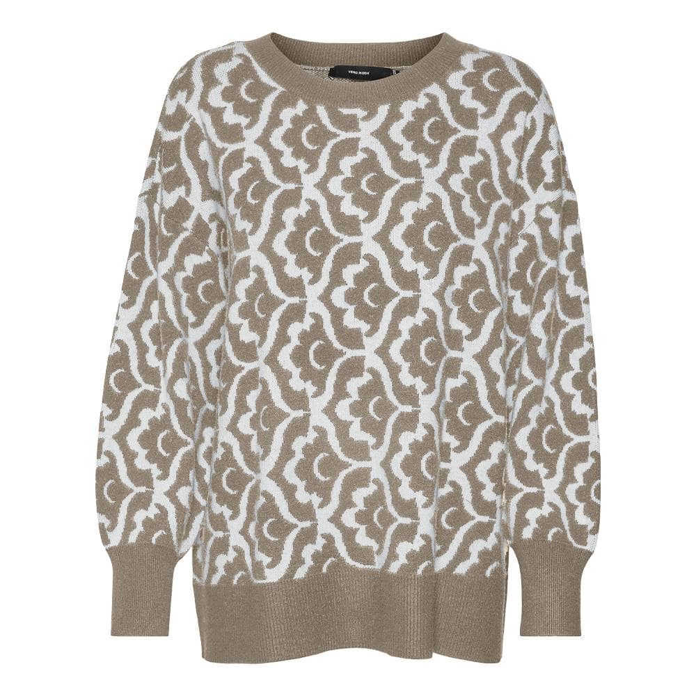 Pull Marron/Blanc Femme Vero Moda Nancy 1