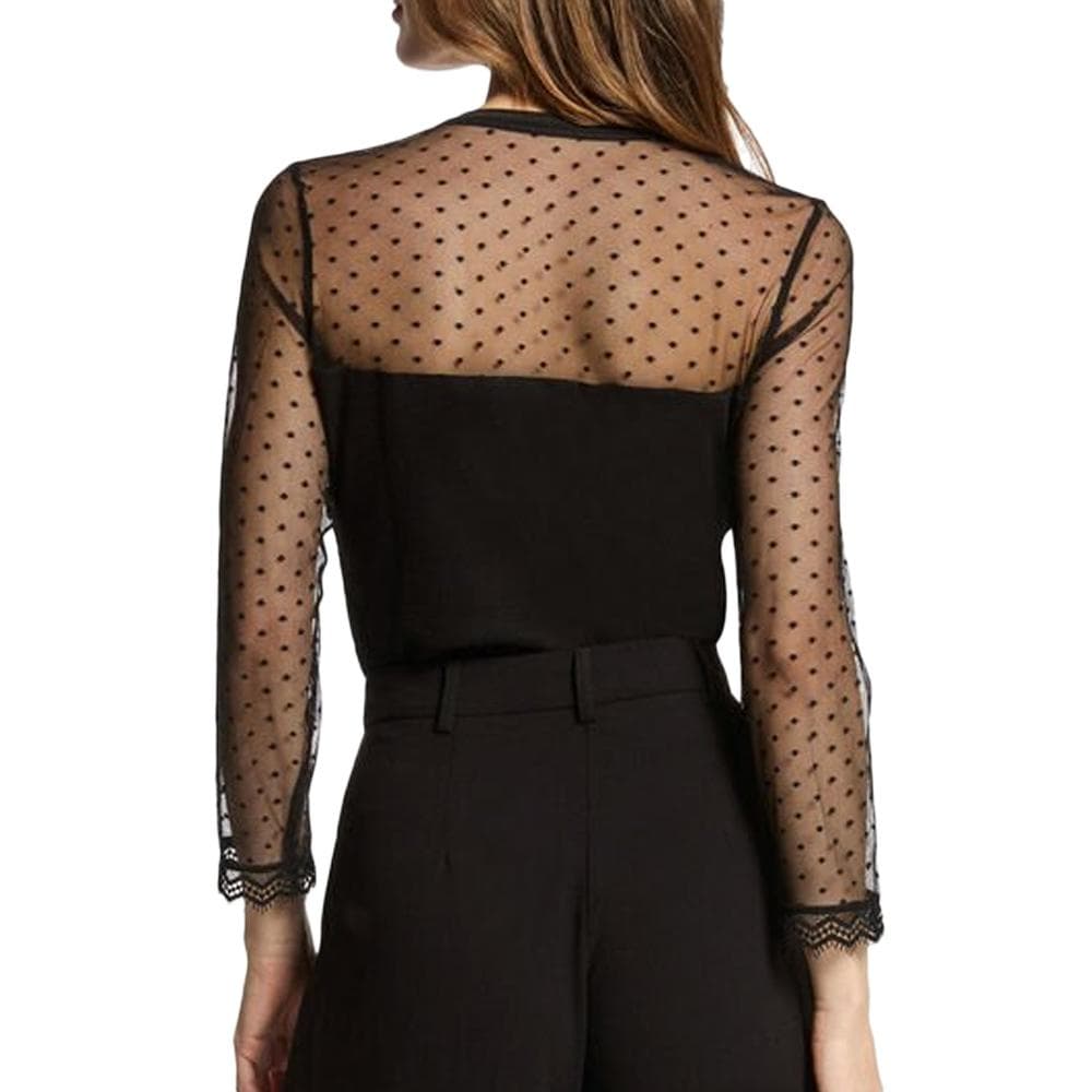 T-Shirt Manches Longues Noir Femme Morgan THAISA 2