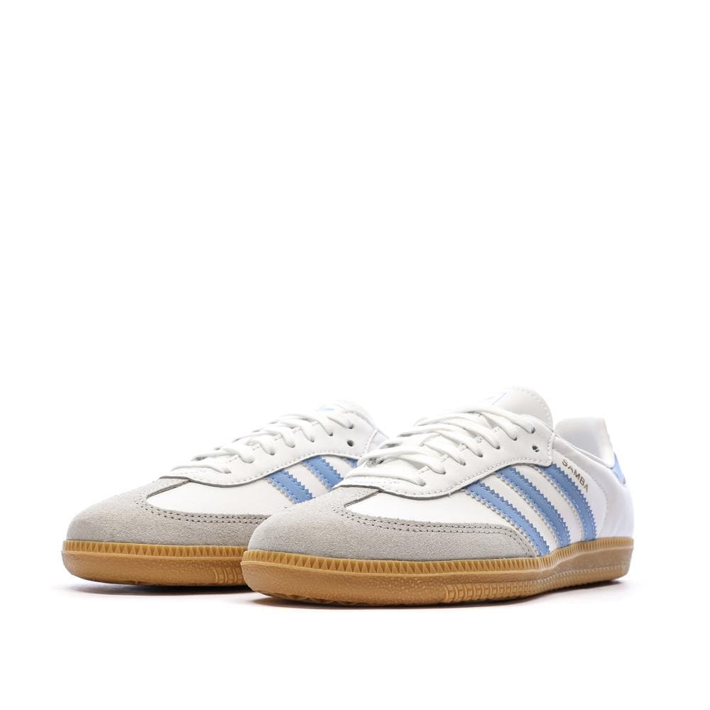 Baskets Blanc/Bleu Femme Adidas Samba 6