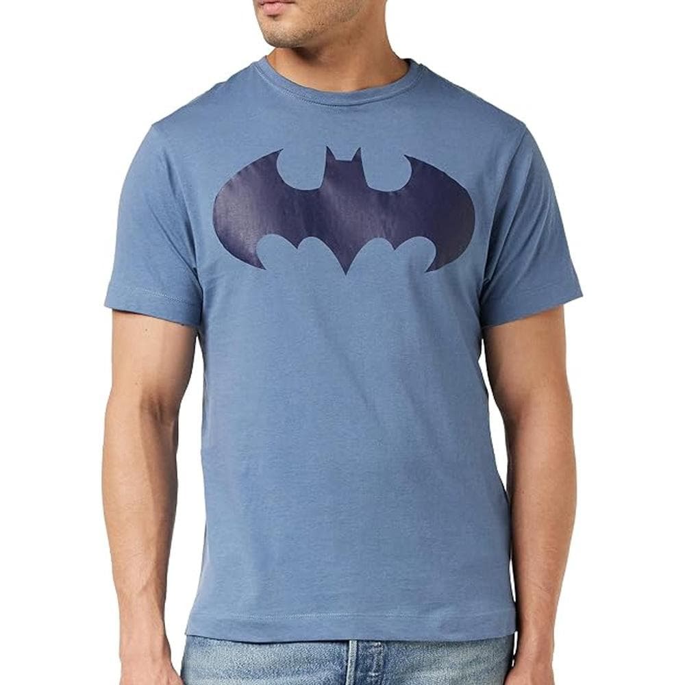 T-Shirt Bleu Homme Dc Comics Mono Batman 1