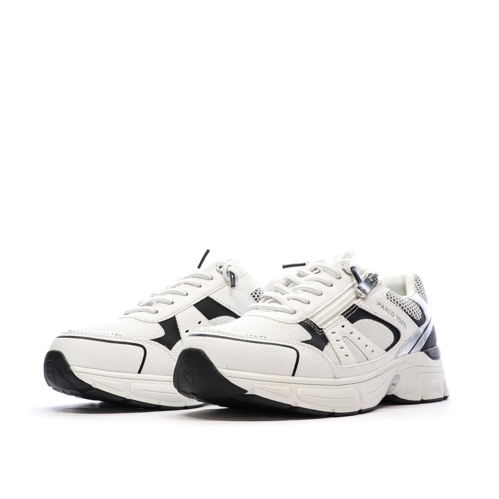 Baskets Blanches/Grises/Noires Femme Marco Tozzi Comb 6