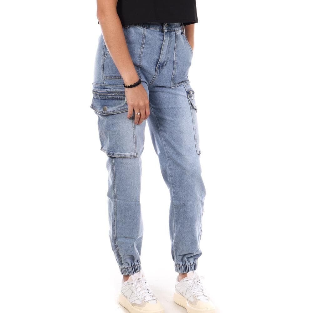 Pantalon Cargo Bleu Femme Monday Premium 3178 1