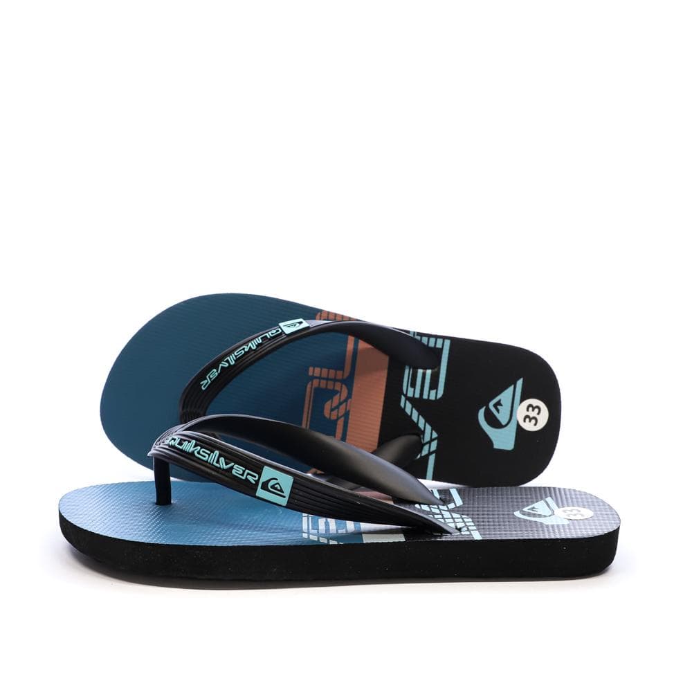 Tongs Noir/Bleu Garçon Quiksilver Java Quik 1
