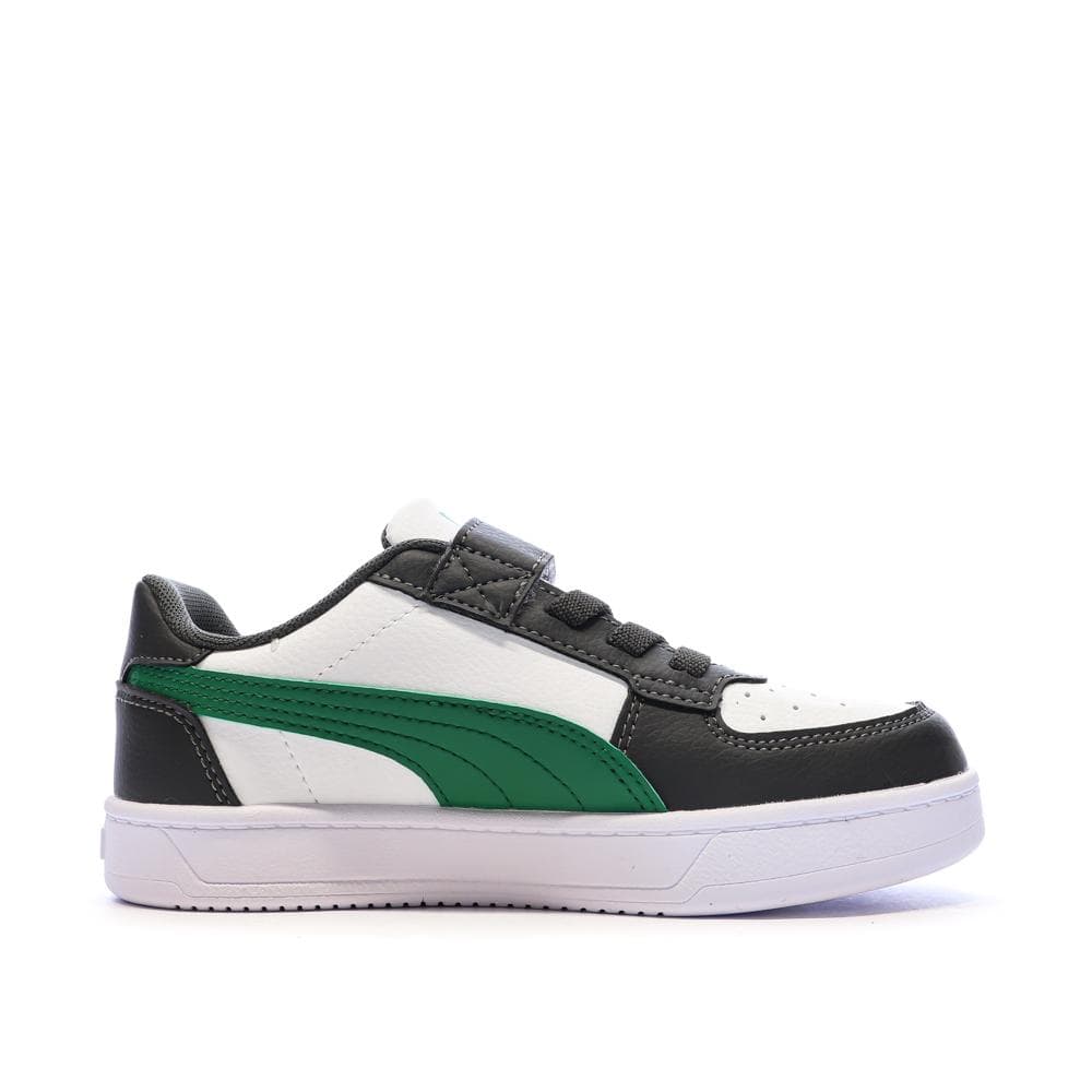 Baskets Blanches/Noires/Vertes Garçon Puma Caven 2