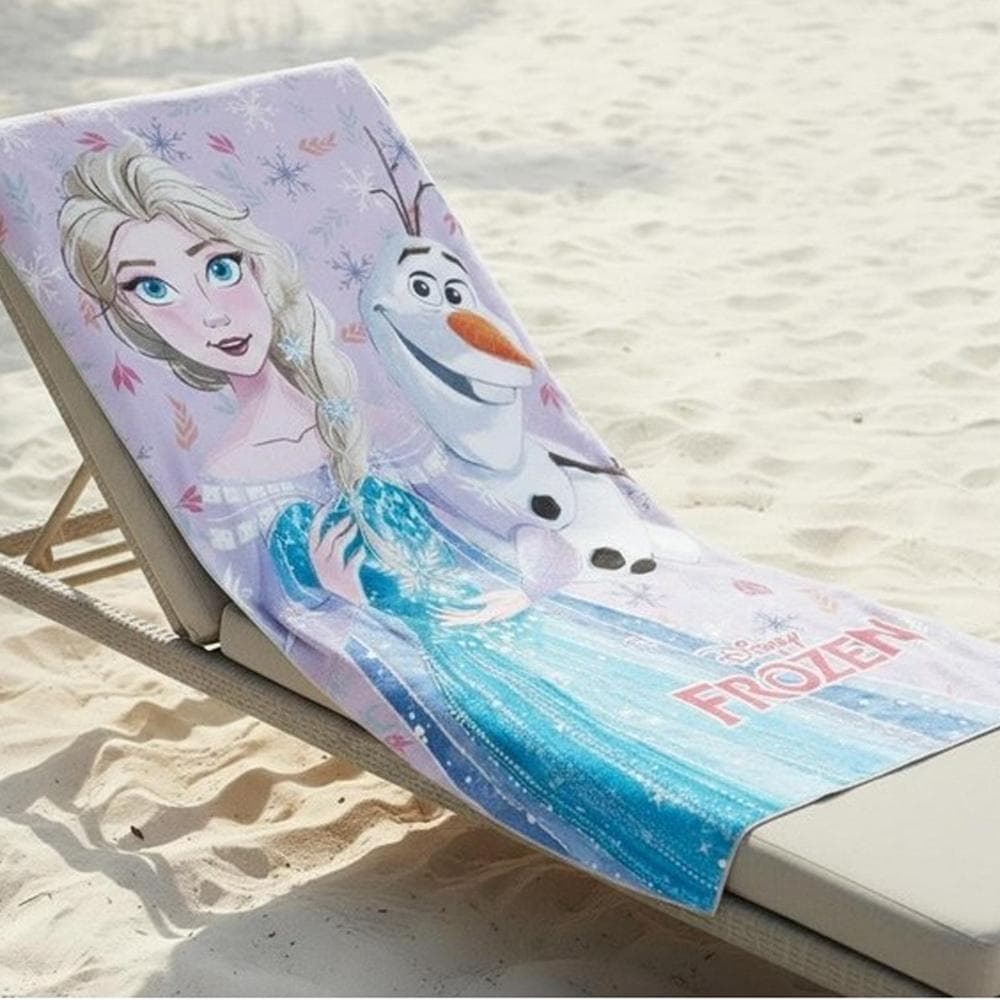 Serviette Rose/Bleu Fille Sport Zone Toalla Algodon Frozen 2