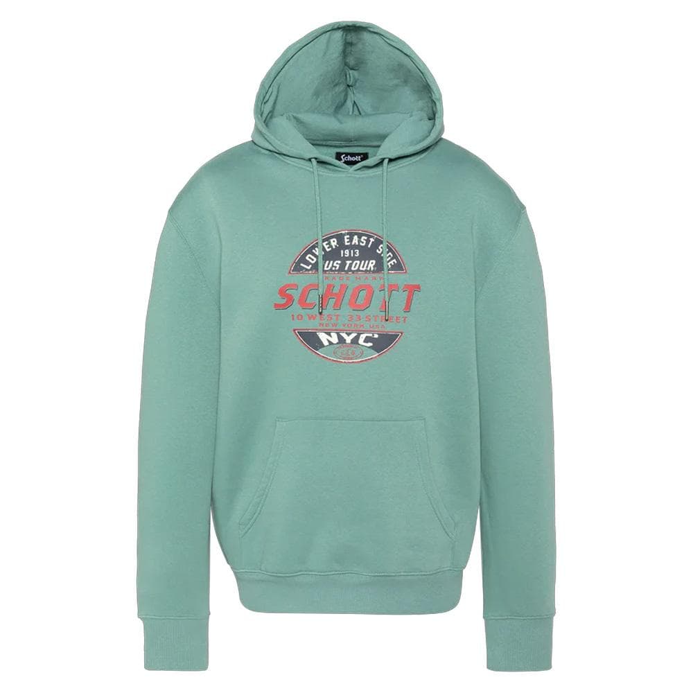 Sweat à Capuche Vert Homme Schott SWHUSTOUR 1
