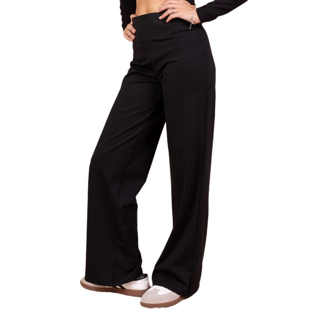 Pantalon Fluide Noir Femme Monday Premium 0100 1
