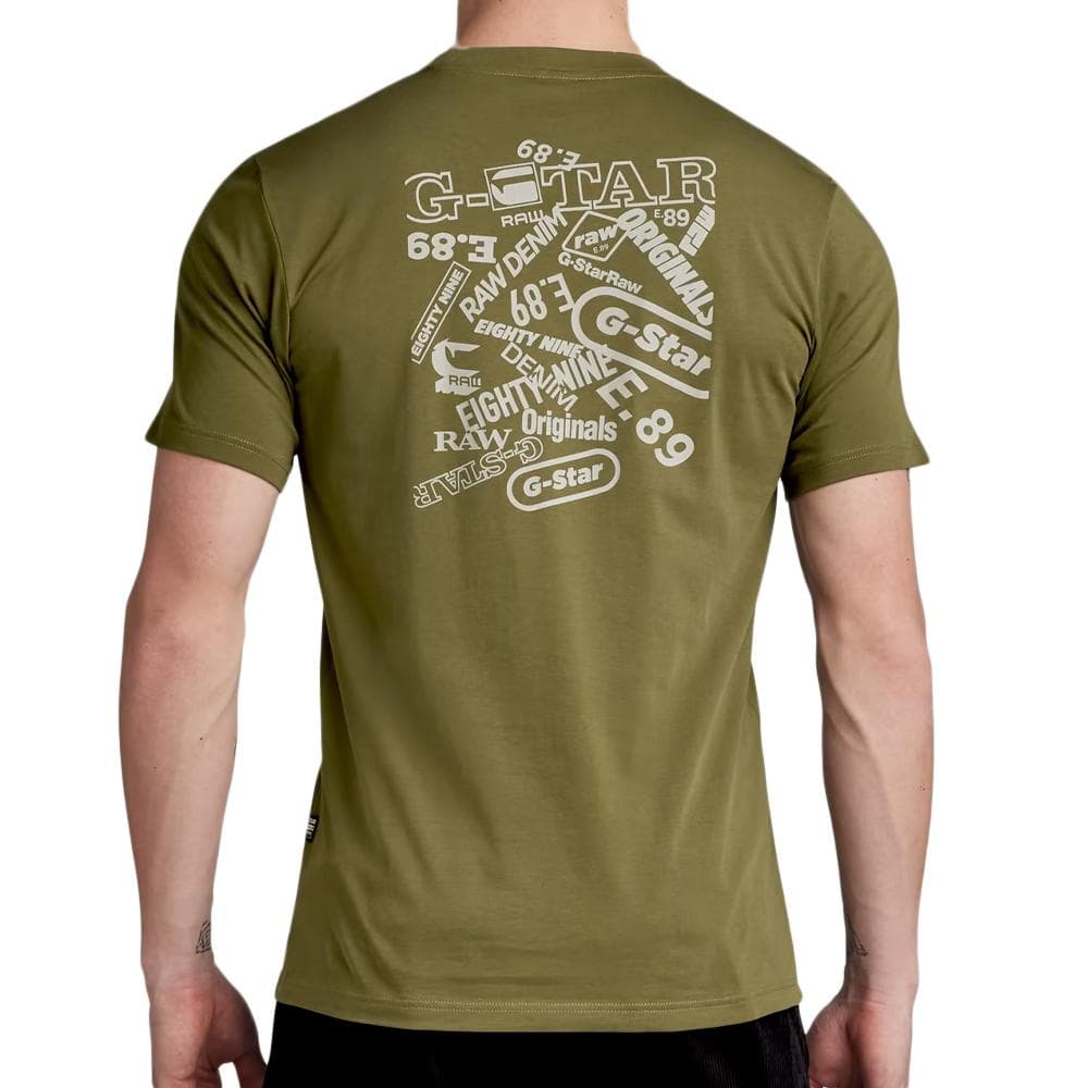 T-shirt Kaki Homme G-Star Raw Back 2