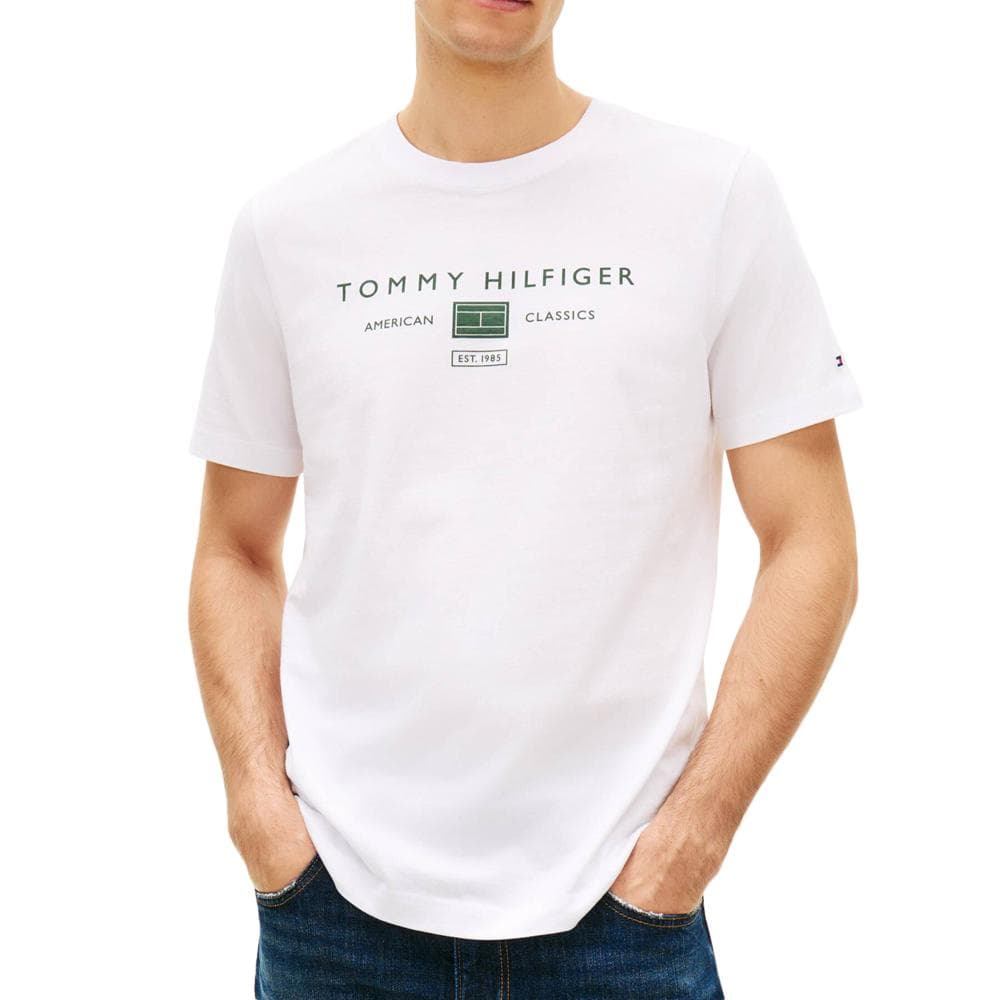 T-Shirt Blanc Homme Tommy Hilfiger Brand 1