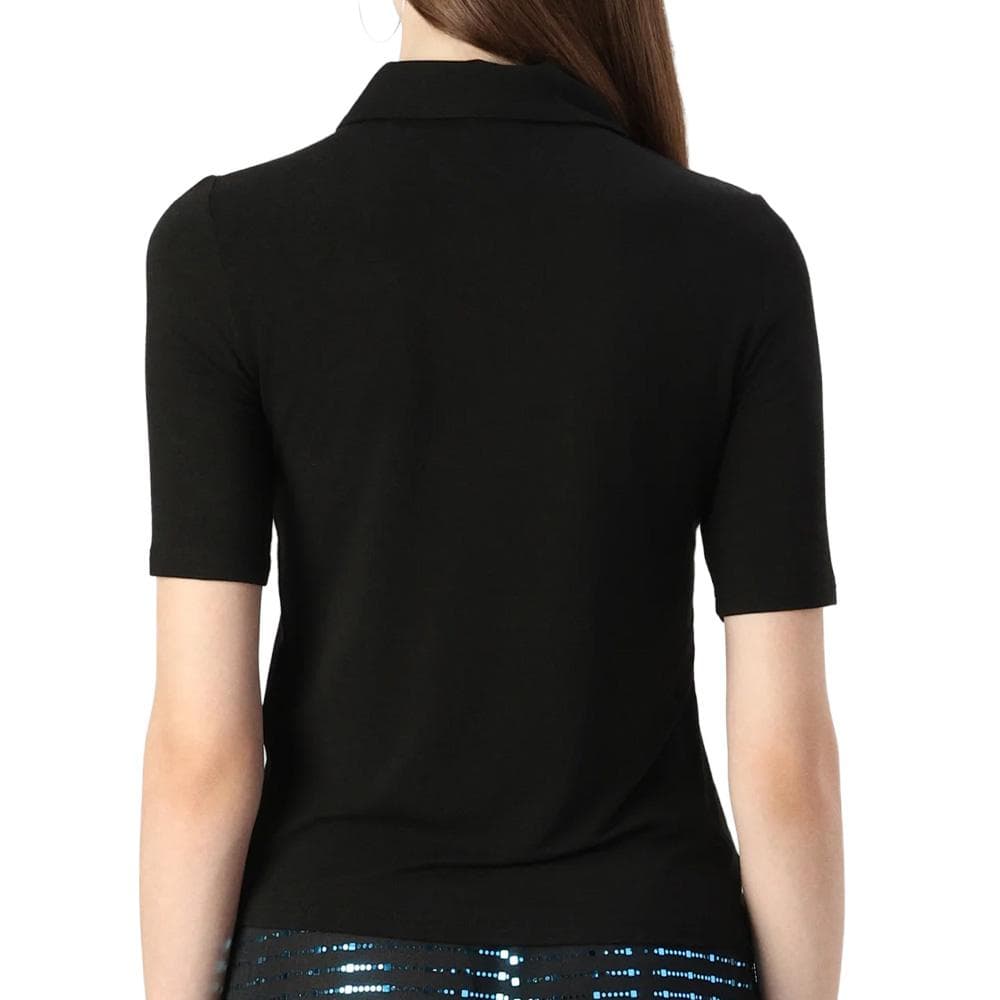 Polo Noir Femme JDY Sanni 2/4 2