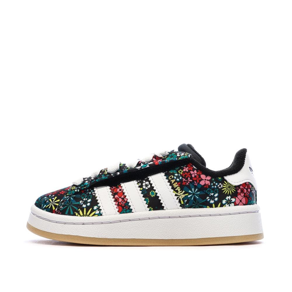 Baskets Noires à Motifs Fille Adidas Campus 1