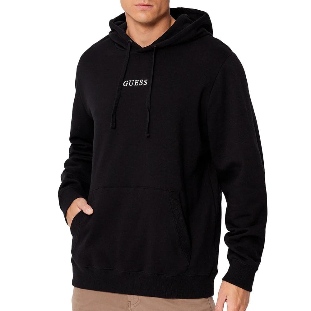 Sweat à Capuche Noir Homme Guess Roy 1