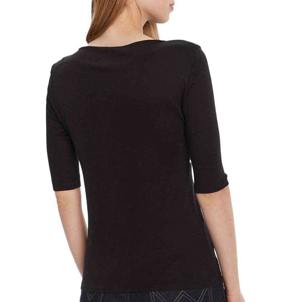 T-Shirt Noir Femme Calvin Klein Jeans Half Supima Boat 2