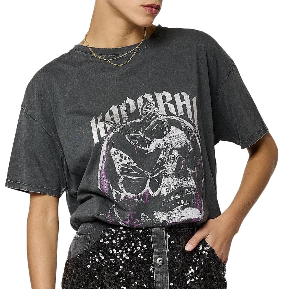 T-Shirt Gris Femme Kaporal SKULL 1