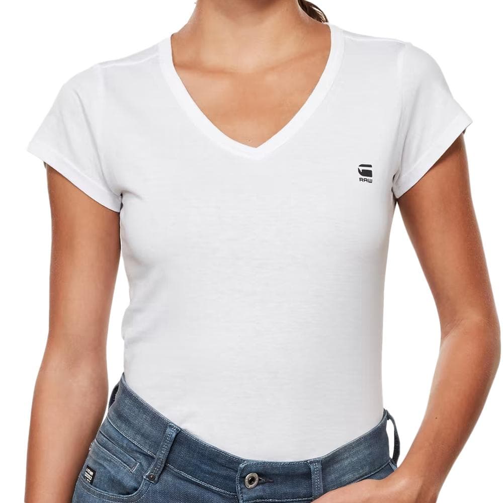 T-shirt Blanc Femme G-Star Raw Slim 1