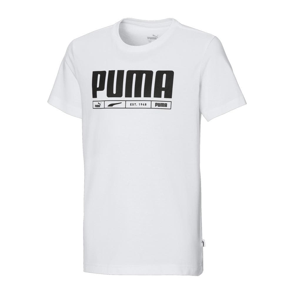 T-shirt Blanc Garçon Puma Blank 1