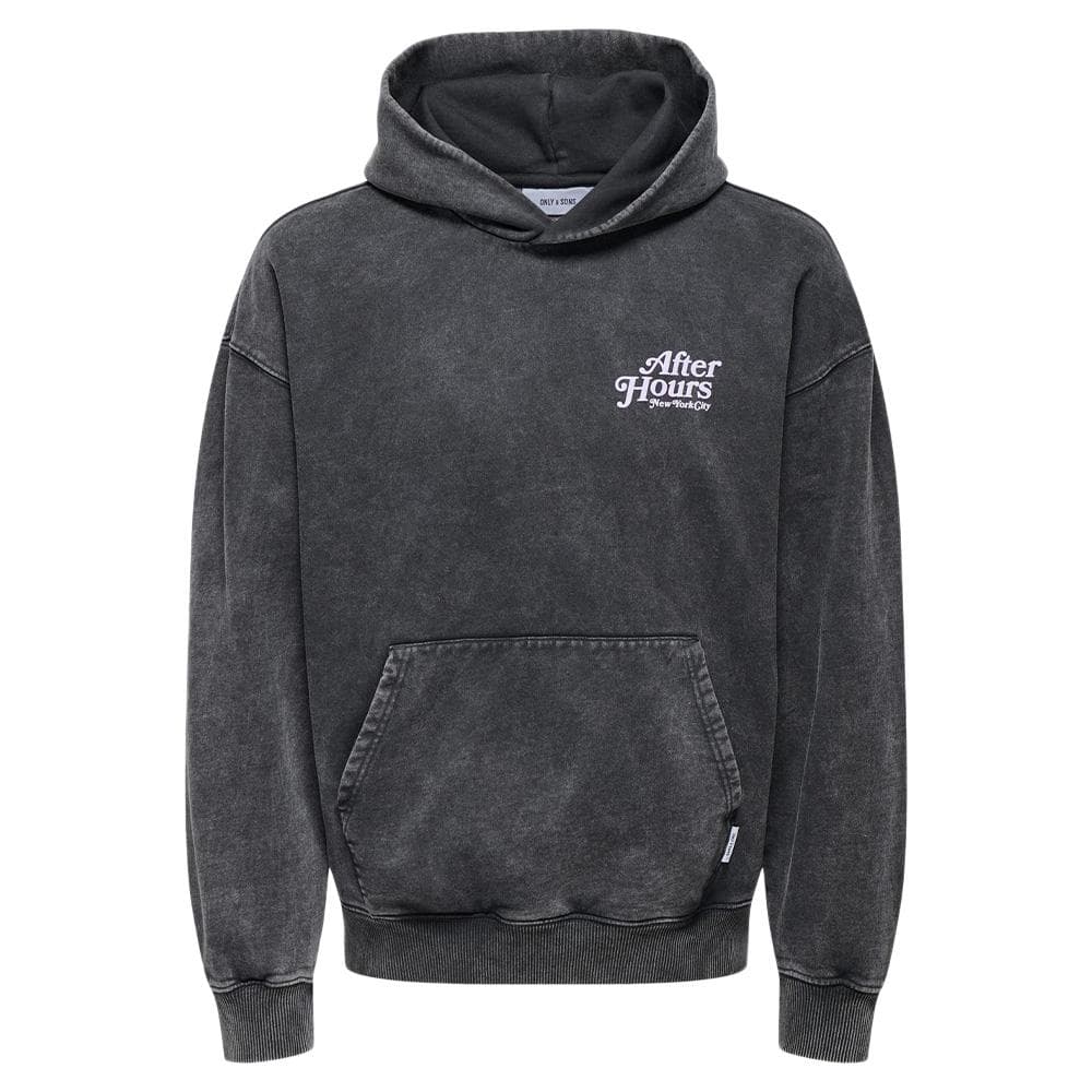 Sweat à Capuche Gris chiné Homme Only & Sons Buck 1