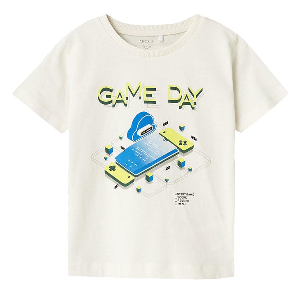 T-shirt Blanc/Bleu Garçon Name it Berte 1