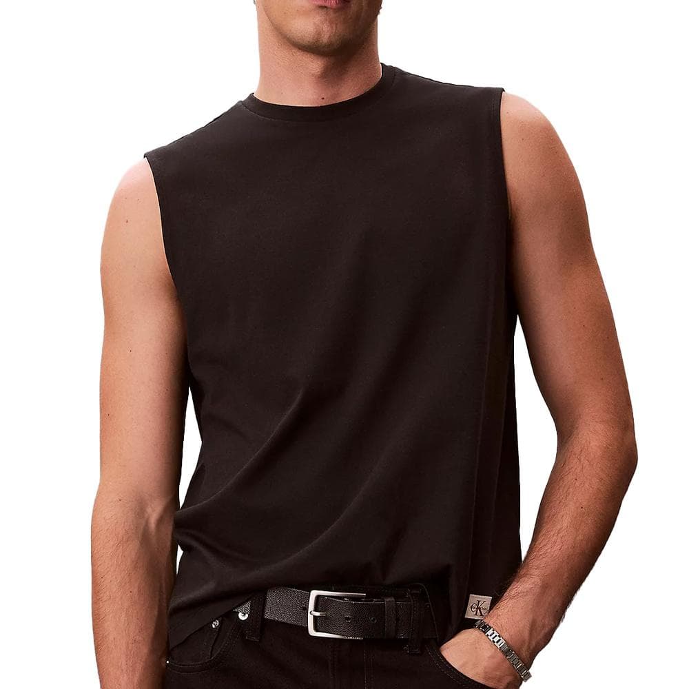 Débardeur Noir Homme Calvin Klein Jeans Badge 1