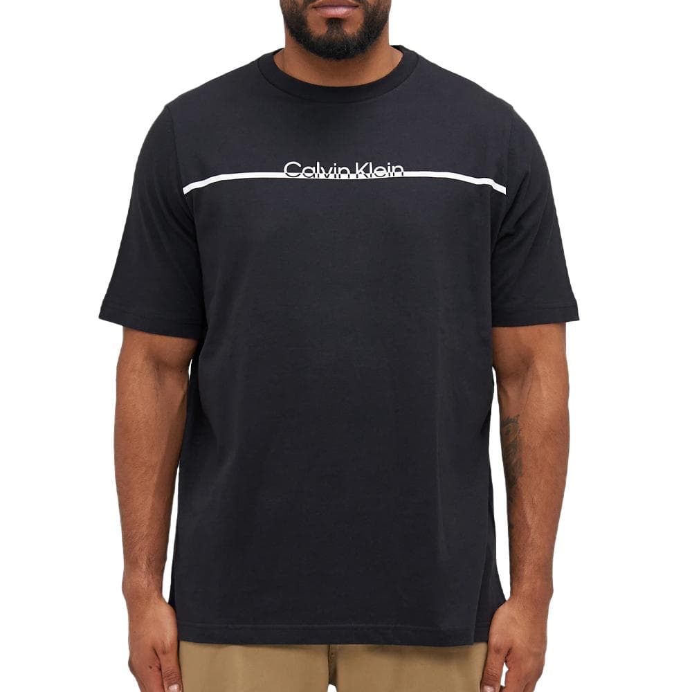 T-shirt Noir Homme Calvin Klein Jeans Split Line 1