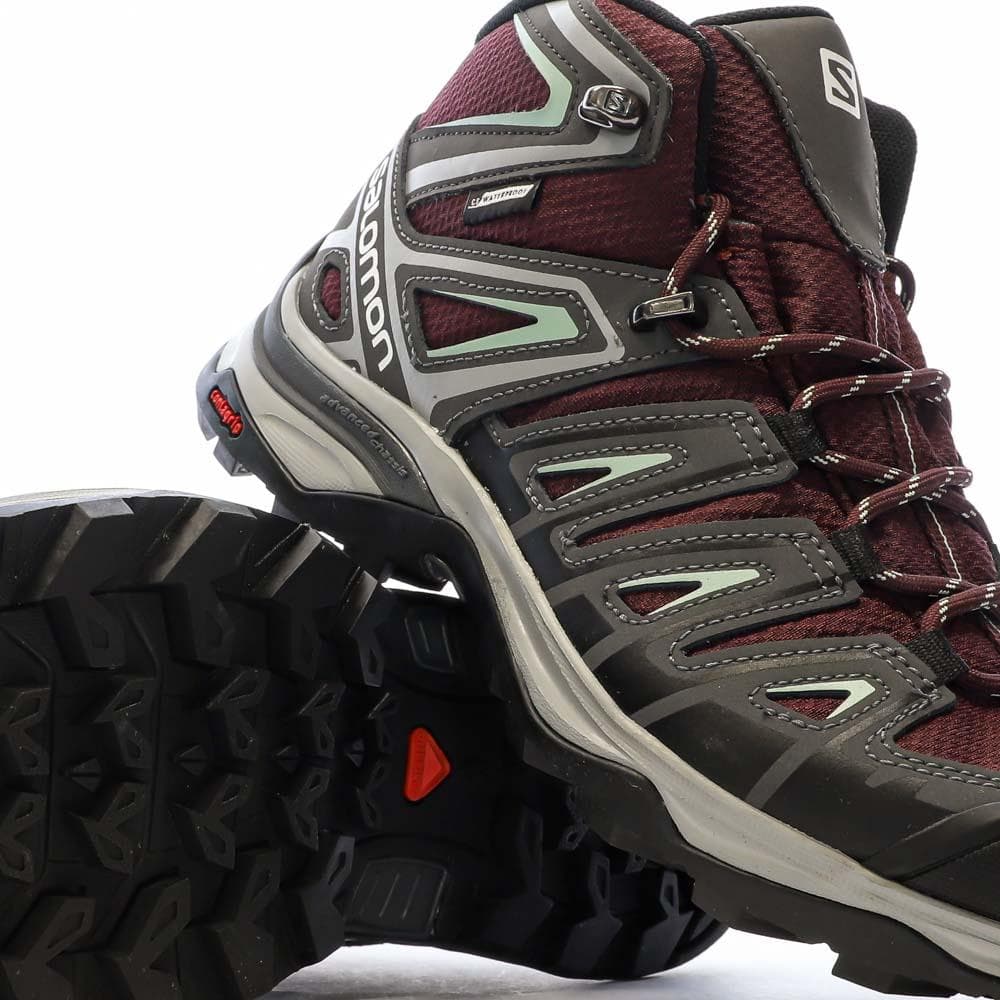 Chaussures de Randonnée Gris/Bordeaux Femme Salomon X Ultra Pi 7