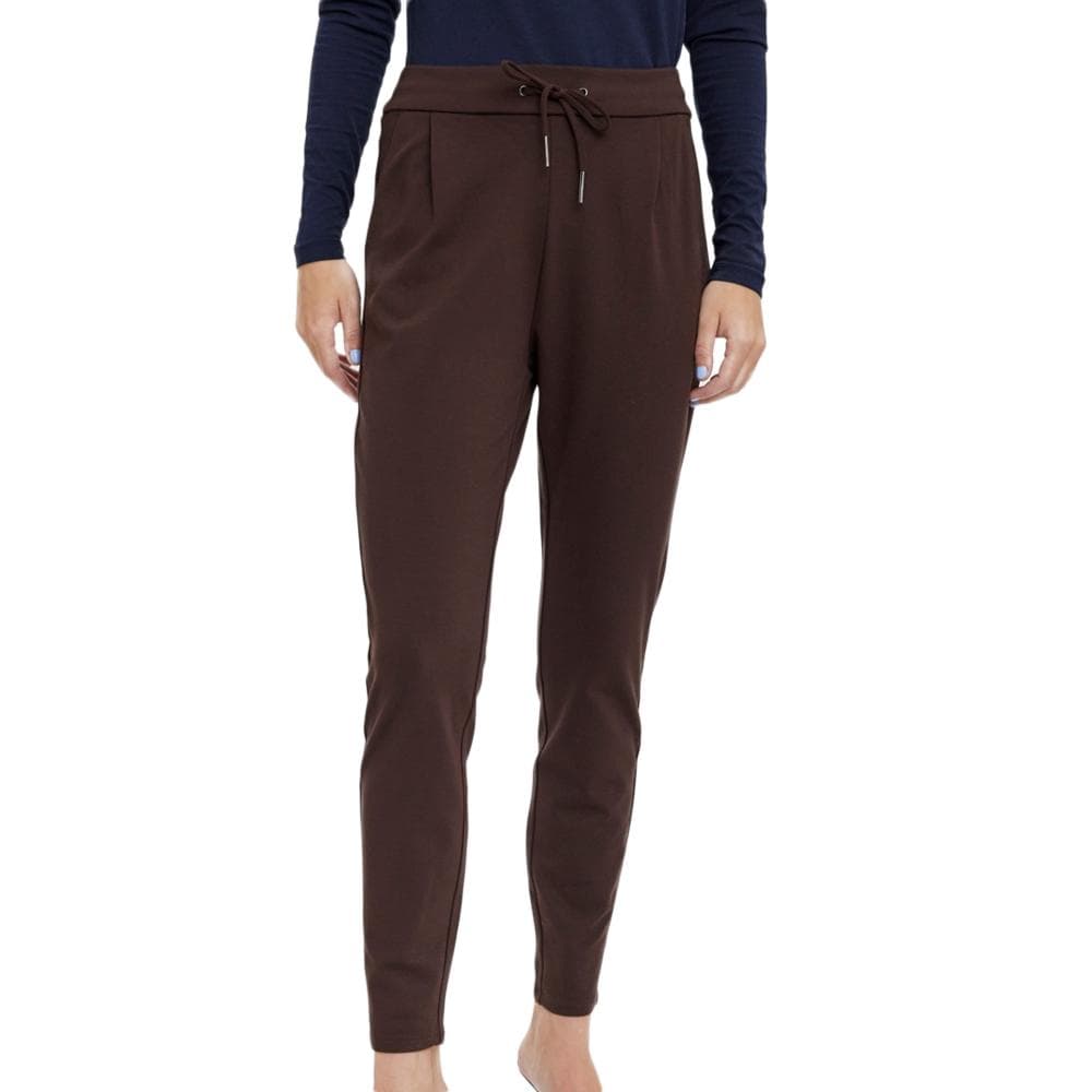 Pantalon Fluide Marron Femme Meva 1