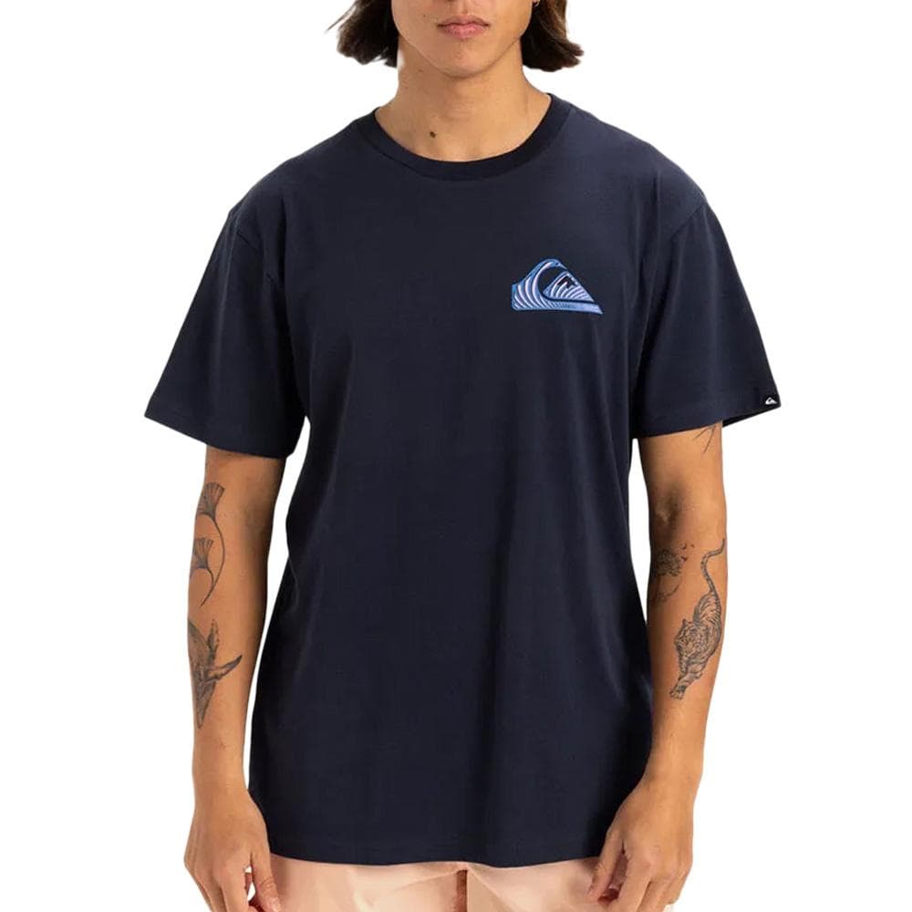 T-Shirt Marine Homme Quiksilver Window Pane 1