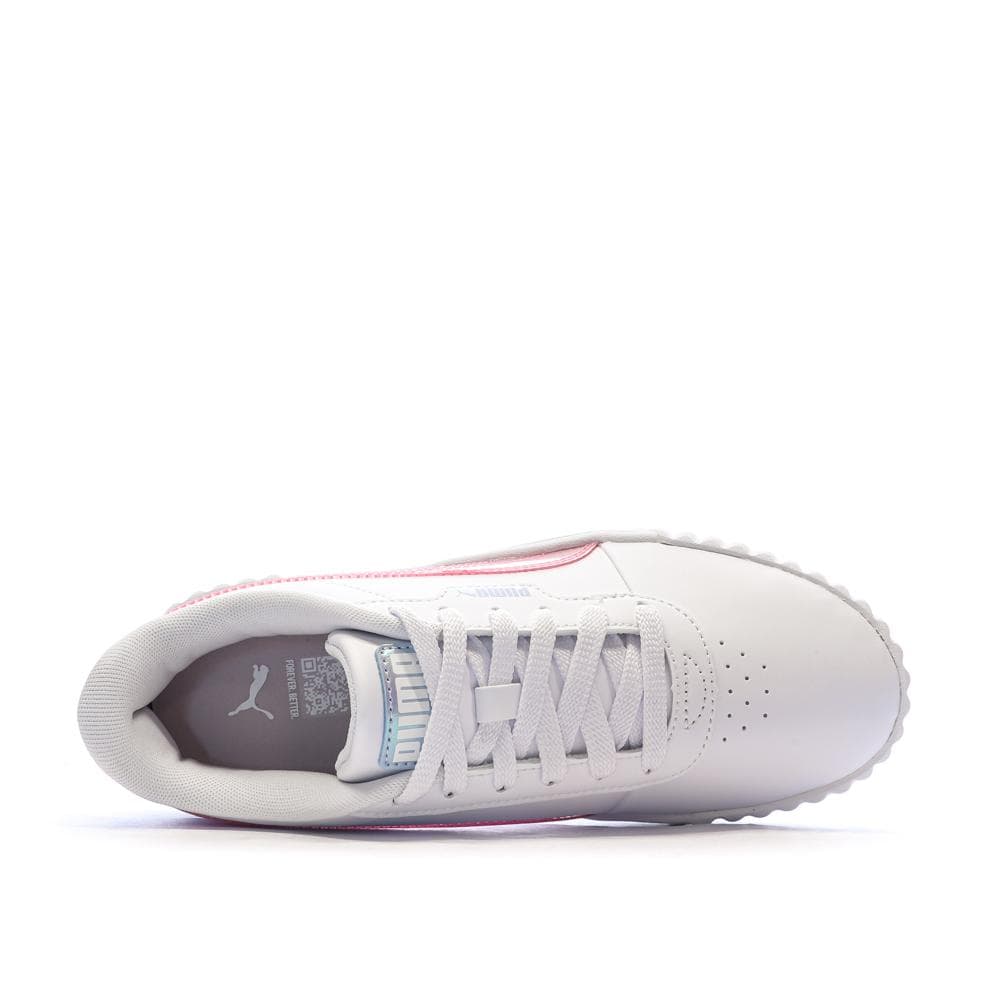 Baskets Blanc/Rose Femme Puma Carina 3.0 Blurry 4