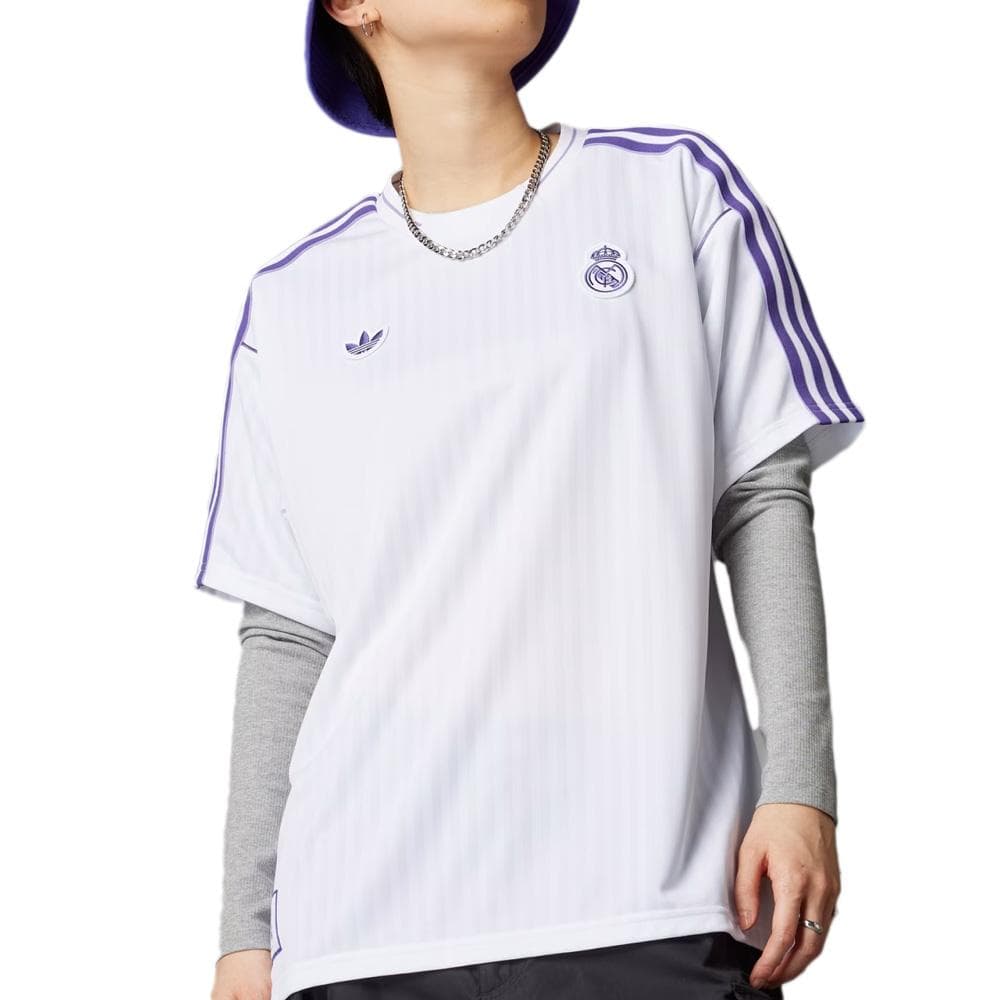 Real Madrid Maillot Lifestyle Blanc/Violet Homme Adidas Icon 1
