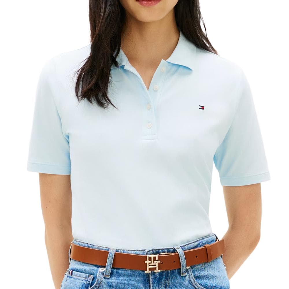 Polo Bleu Pale Femme Tommy Hilfiger CYR 1