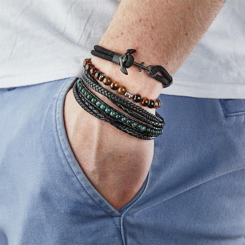 Bracelet Noir Homme Geographical Norway 315029 2