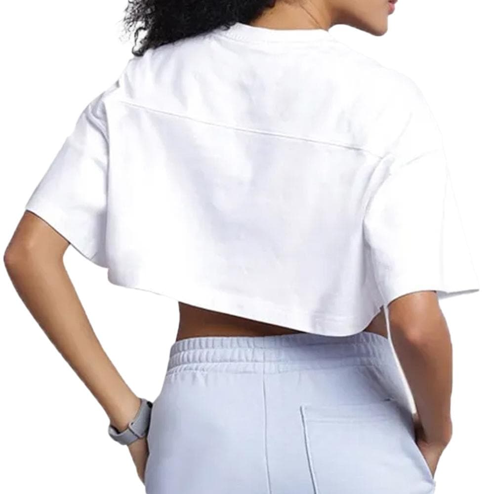 T-shirt Blanc/Bleu Femme Converse Sporty 2