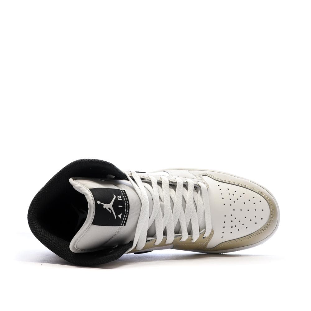 Air Jordan 1 Mid Blanche/Beige Homme Nike 4