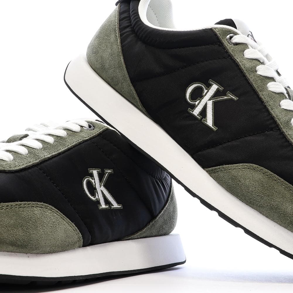 Baskets Noir/Kaki Homme Calvin Klein Jeans Retros 7