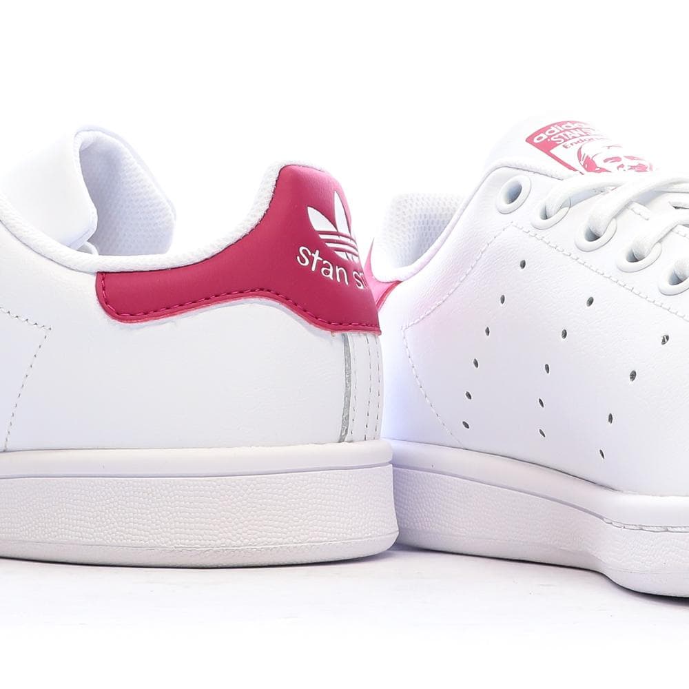 Baskets Blanches/Roses Fille Adidas Stan Smith JP9711 7