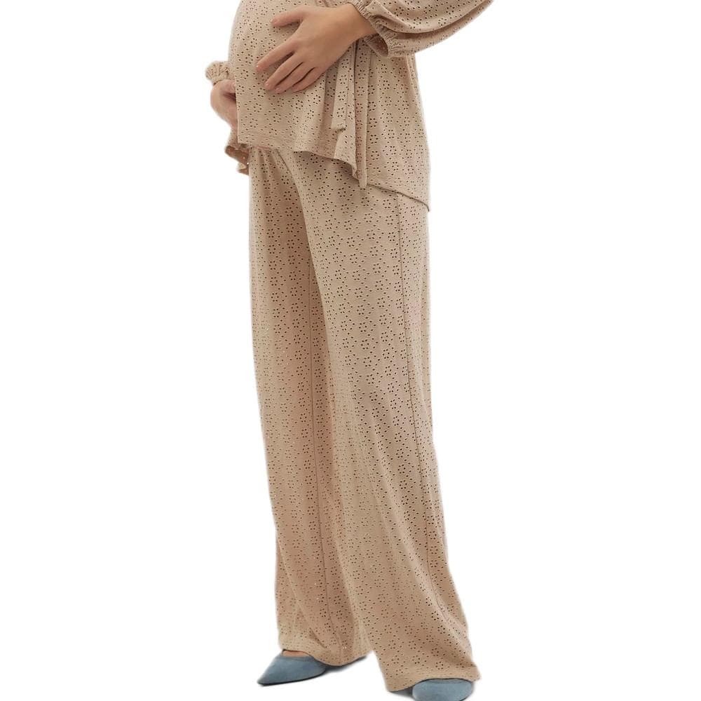 Pantalon Beige Femme Mamalicious Mangie 1
