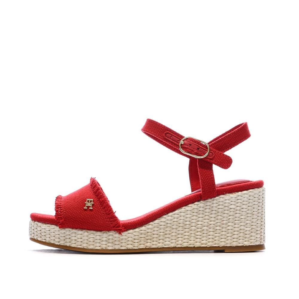 Sandales à Talons Rouge Femme Tommy Hilfiger Wedgeee 1