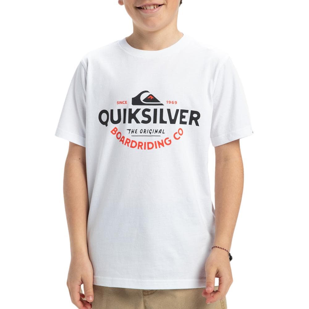 T-shirt Blanc Garçon Quiksilver Typed Out 1