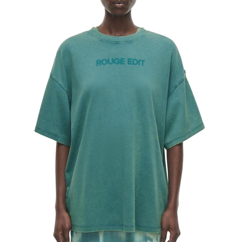 T-Shirt Vert/Bleu Femme Rouge Edit Rousophia 1