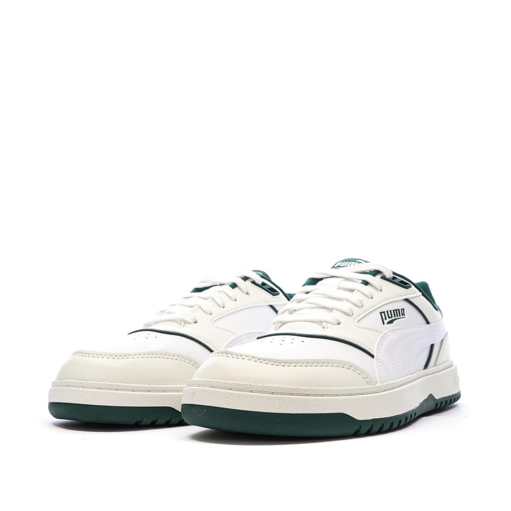 Baskets Blanches/Vertes Foncés Homme Puma Doublecourt03 6