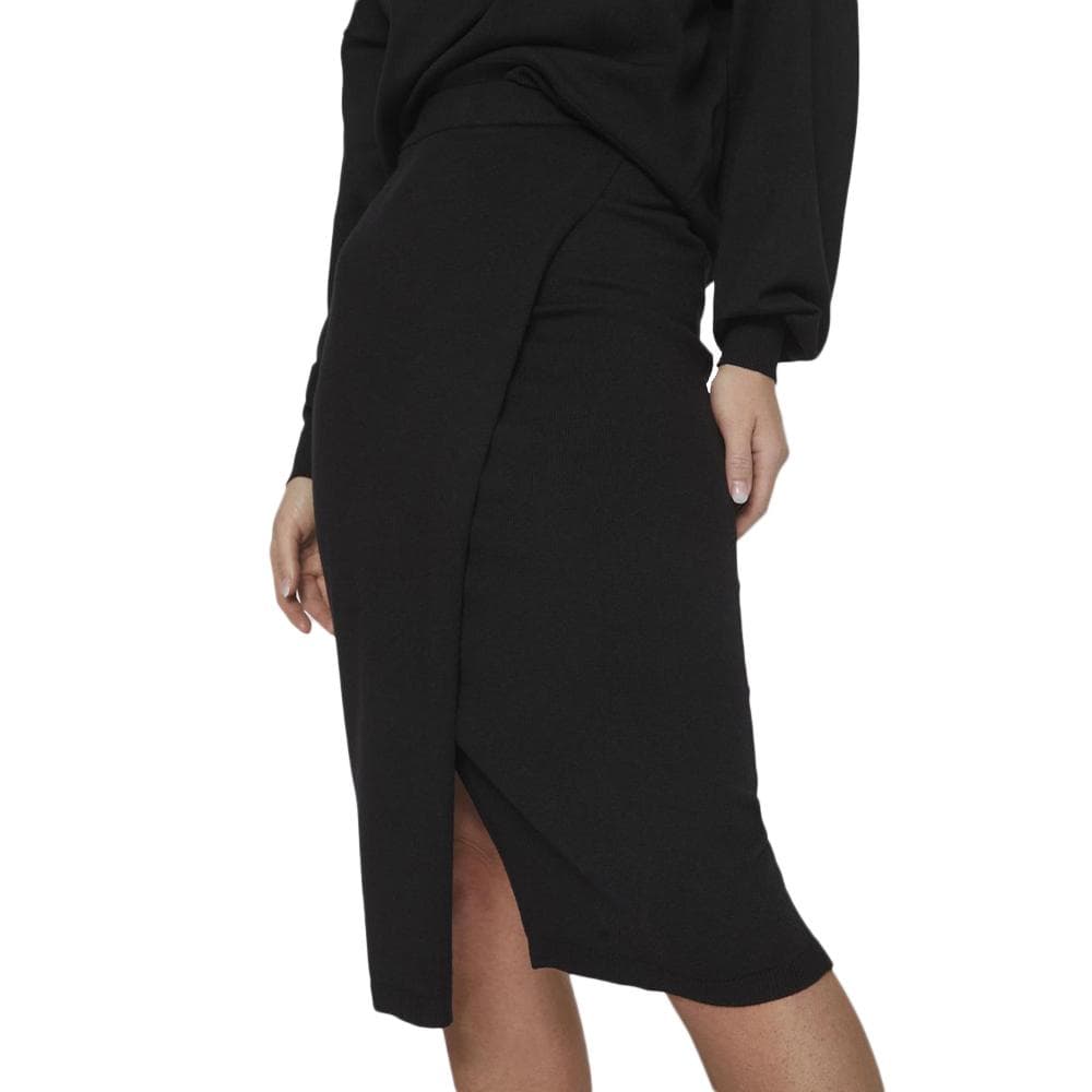 Jupe Portefeuille Noir Femme Vila Plain 1