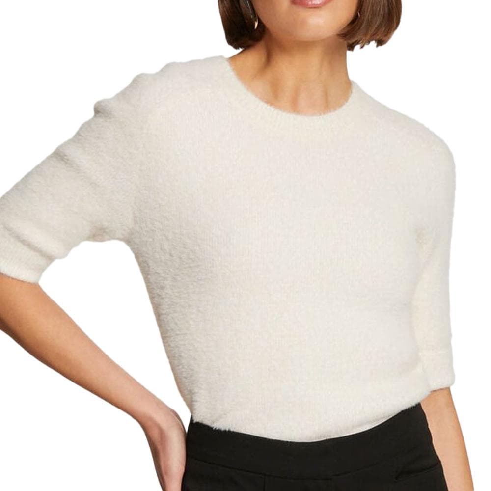Pull Manches Courtes Ecru Femme Morgan MTOM 1