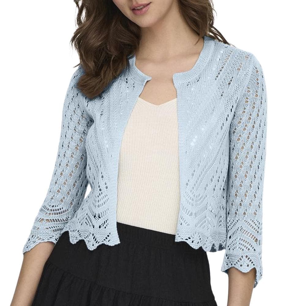 Cardigan Bleu Femme JDY Sun 3/4 Cropped 1