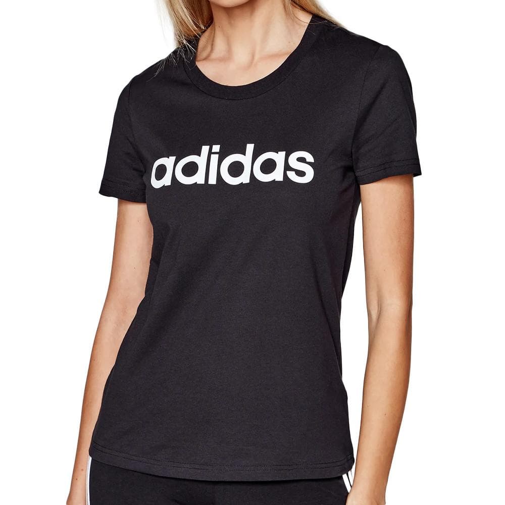 T-shirt Noir Femme Adidas Lin 1