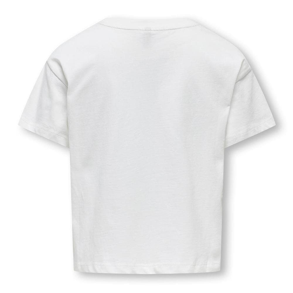 T-Shirt Blanc/Noir Fille Blanc Kids ONLY Koghelen 2
