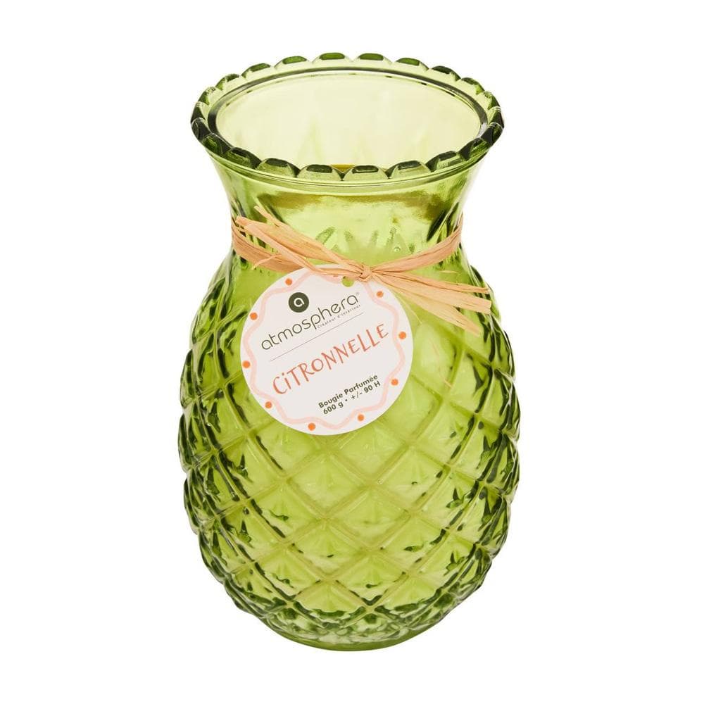Bougie Citronnelle Verte/Orange Atmosphera 1