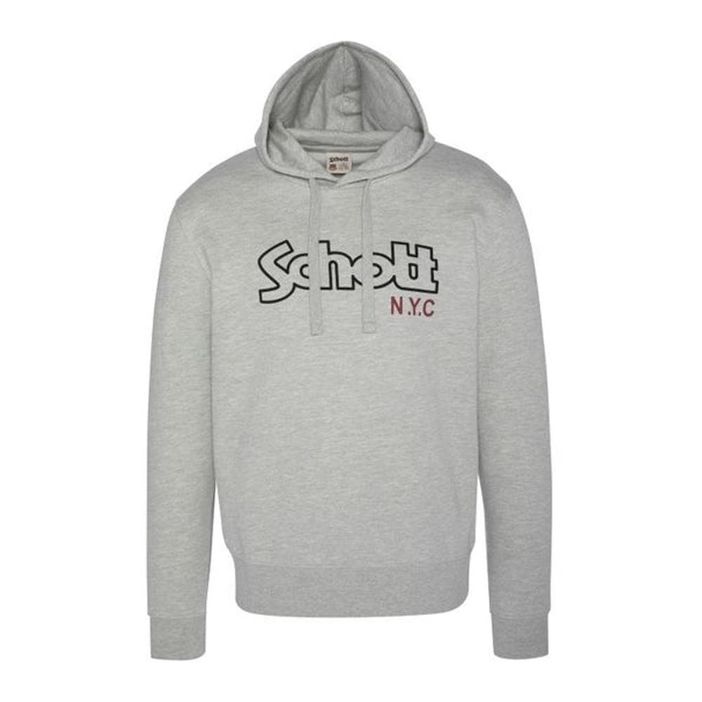 Sweat à capuche Gris Homme Schott Vintage 1