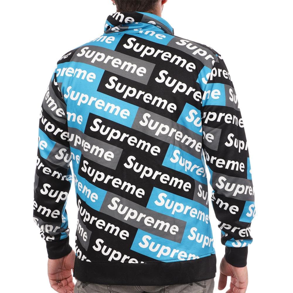 Sweat Bleu imprimé Homme Supreme Grip Wood 2