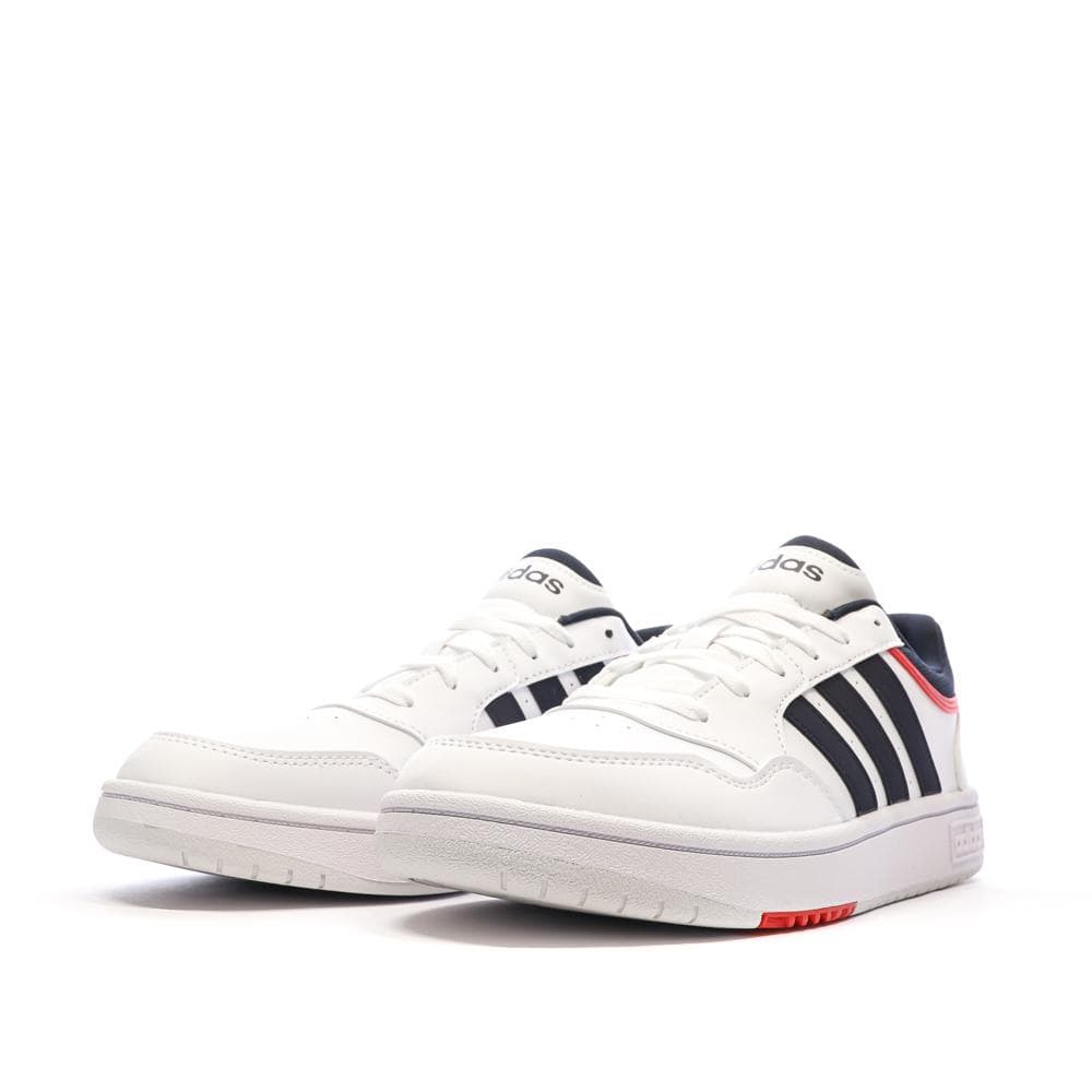 Baskets Blanc/Marine Homme Adidas Hoops 3.0 6