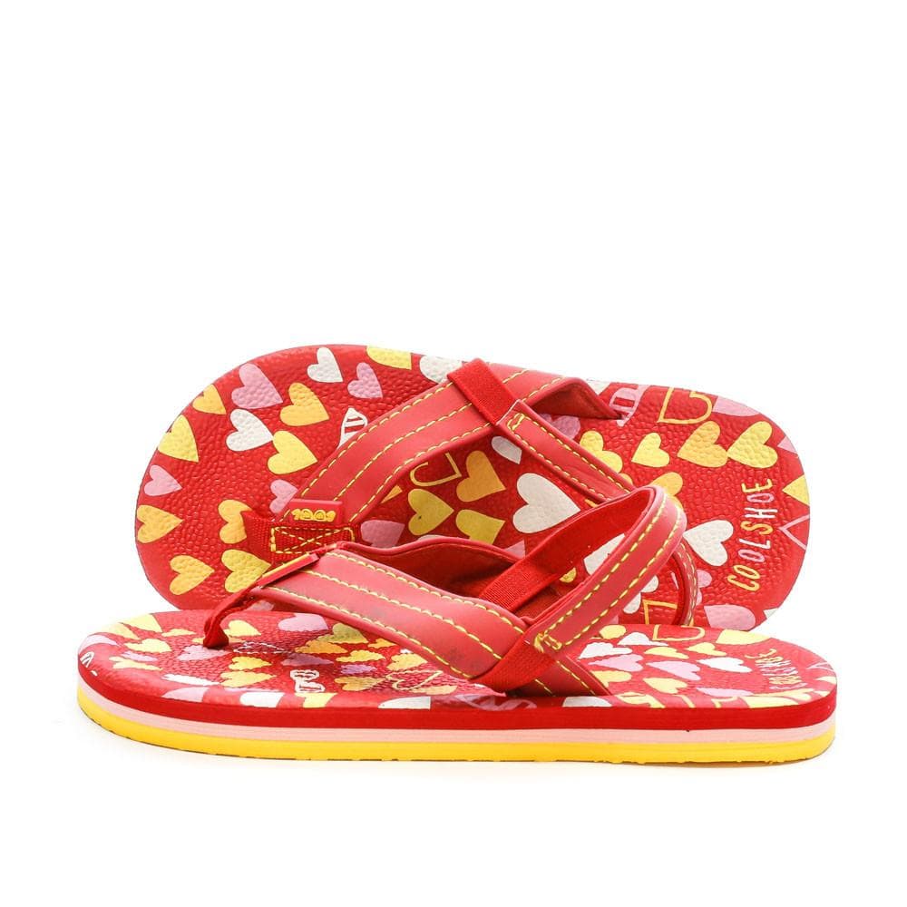 Tongs Rouge/Jaune Fille Cool Shoe 1